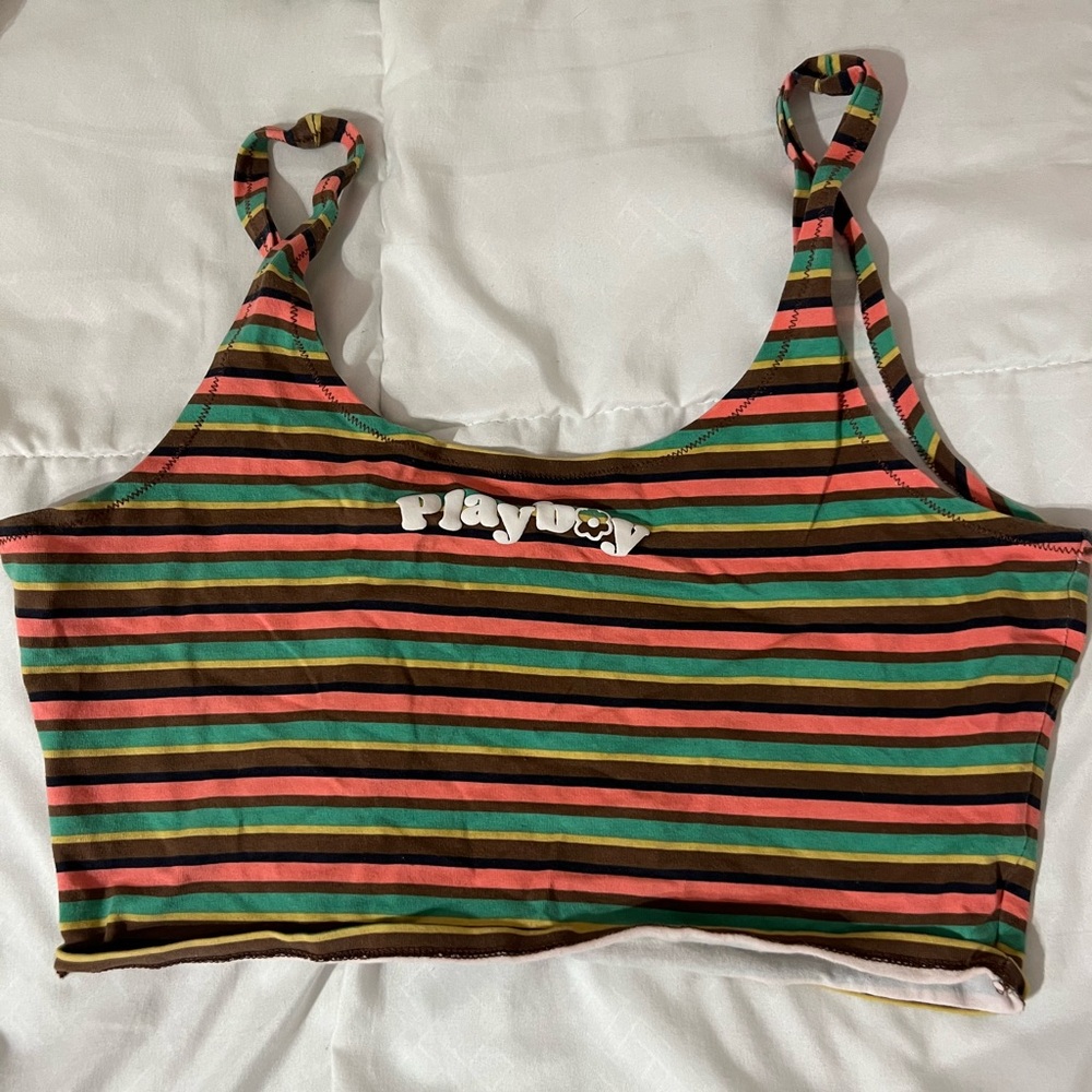 playboy cropped tank top
